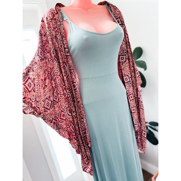 Whispers of the Desert boho wanderlust Flowing Tribal Print Kimono cardigan - Picture 2 of 5